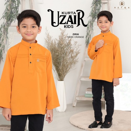 Uzair/06 Dark Orange Kids