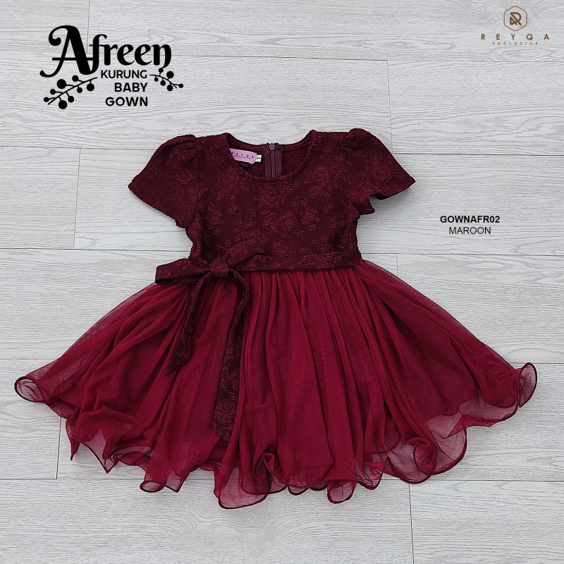 Gown Afreen/02 Maroon